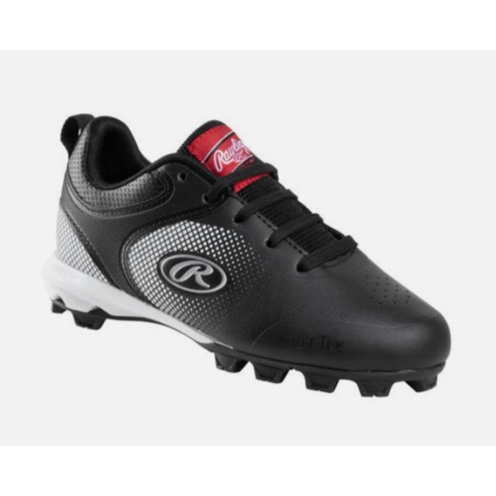 Rawlings Youth Size 1 Sanction Low Baseball Cleats Shoes Black Combo Sports